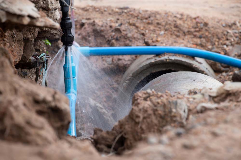 damaged water line in Atlantic City, NJ