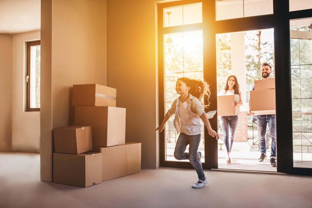 people moving into a new home