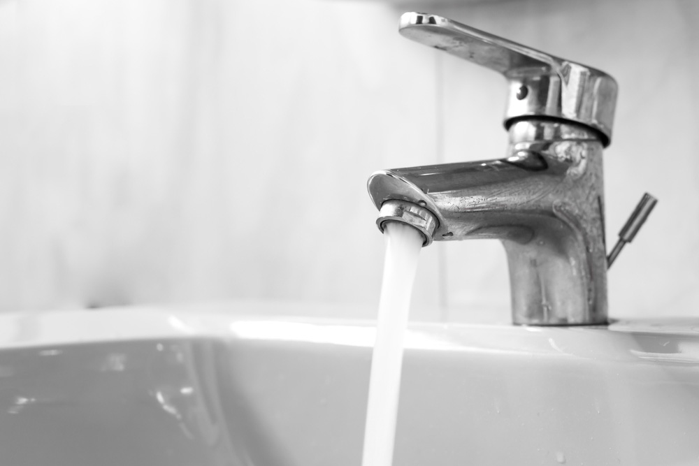 clean water coming from tap
