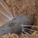 damaged water pipe